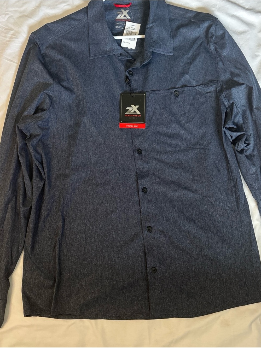 ZeroXposur Men's Dark Navy Button-Front Shirt Jacket